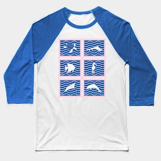 Stamp of Ocean Life Baseball T-Shirt